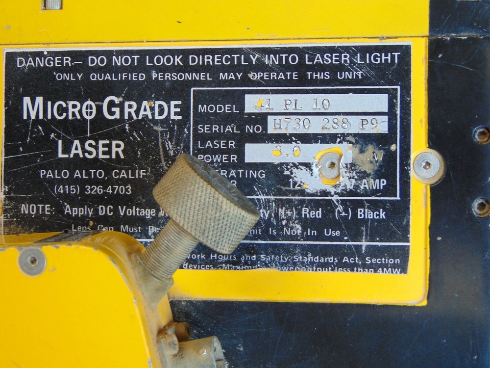 MICRO GRADE LASER SYSTEMS 41PL10 KIT with CARRYING CASE (see description)