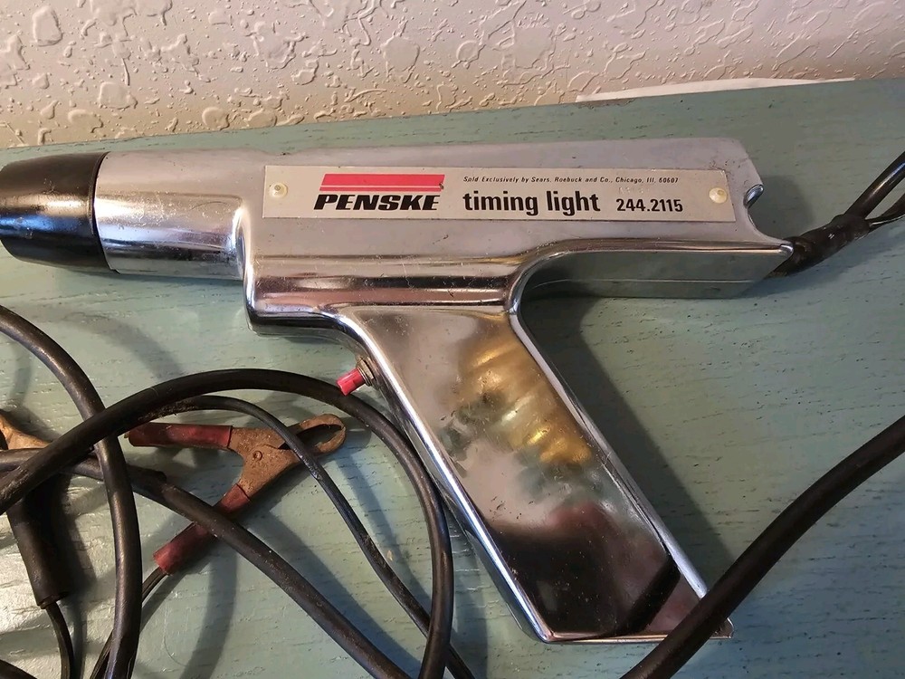Vintage Chrome Penske Timing Light-Complete/Works