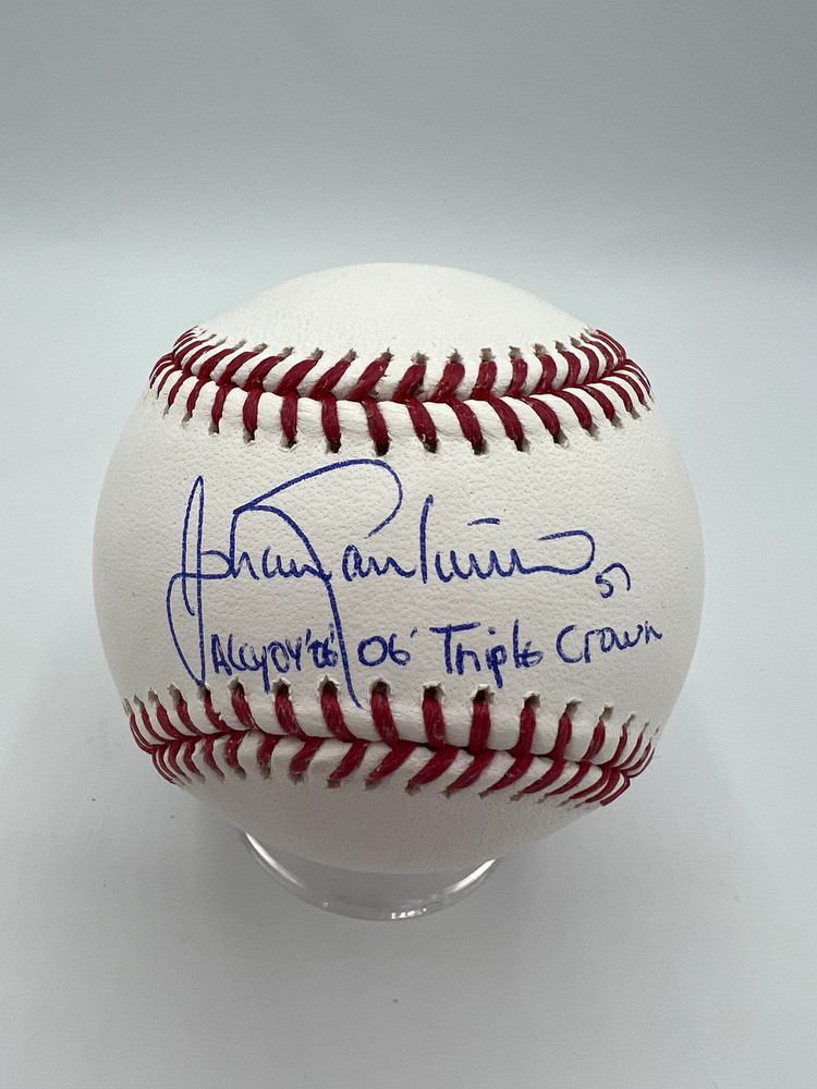 Johan Santana Autographed OMLB with Multi Inscr (JSA)
