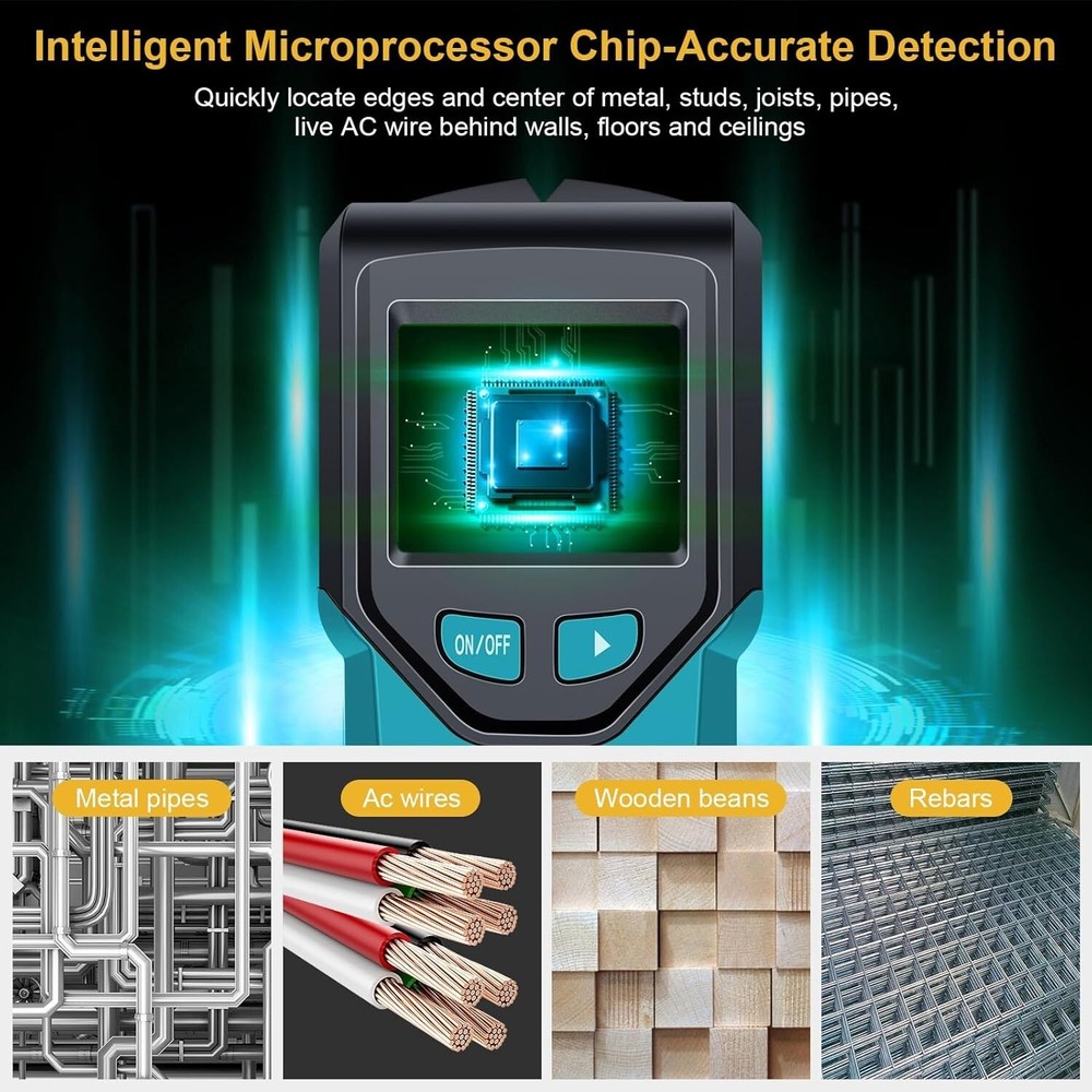 Stud Finder Tool Plastic 5 in 1 LCD Display Accurate Scanner for Home Improve...