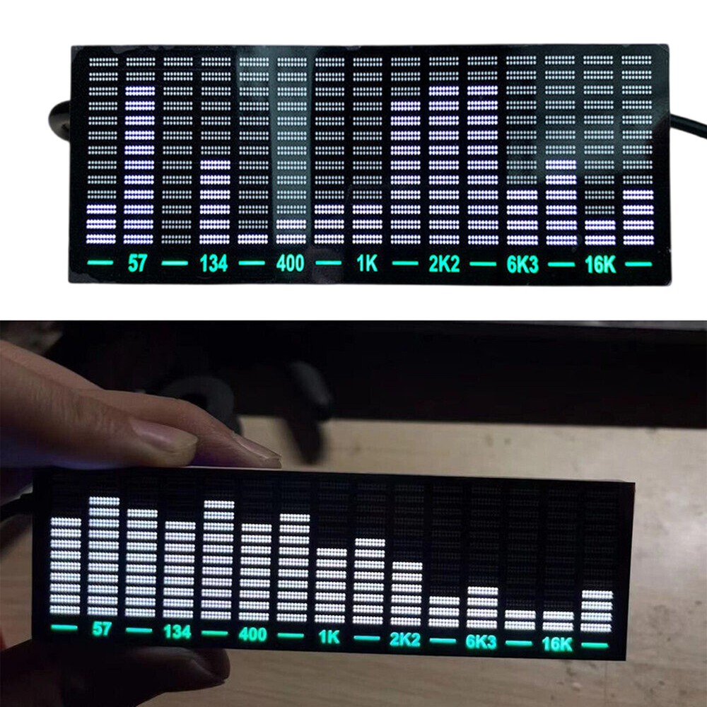 15 Level Spectrum Display LED Stereo Sound-controlled Level Indicator VU Meter