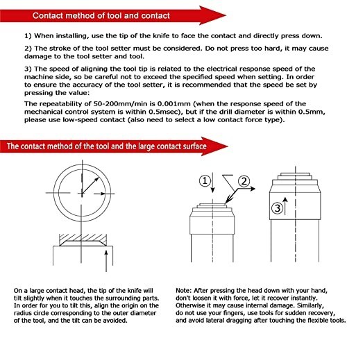 CNC Automatic Tool Sensor Gauge, DC 24V Normally Closed CNC Z Axis Tool Sette...