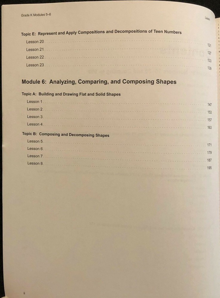 Kindergarten - EUREKA MATH - MODULE 5 & 6 (Student Workbook) (2018, Great Minds)