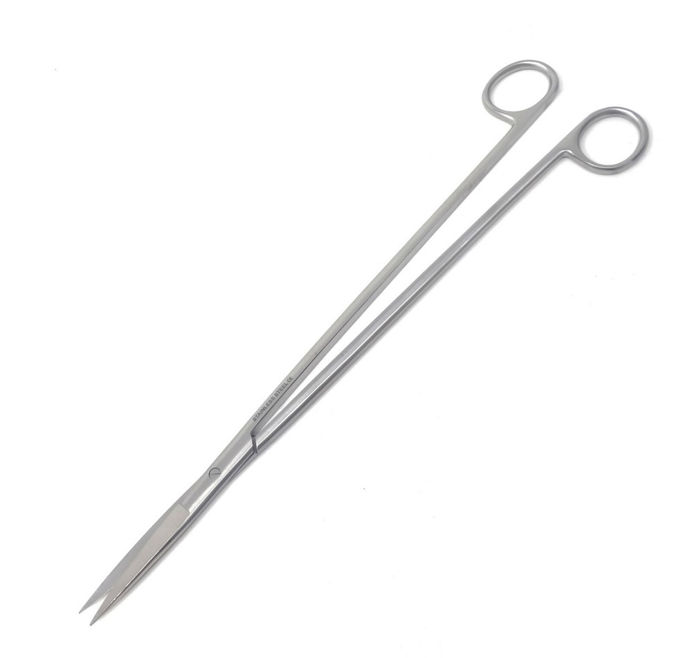 Long Handle Aquascaping Fish Aquarium Cleaner Scissors Straight 12" Sharp/Sharp