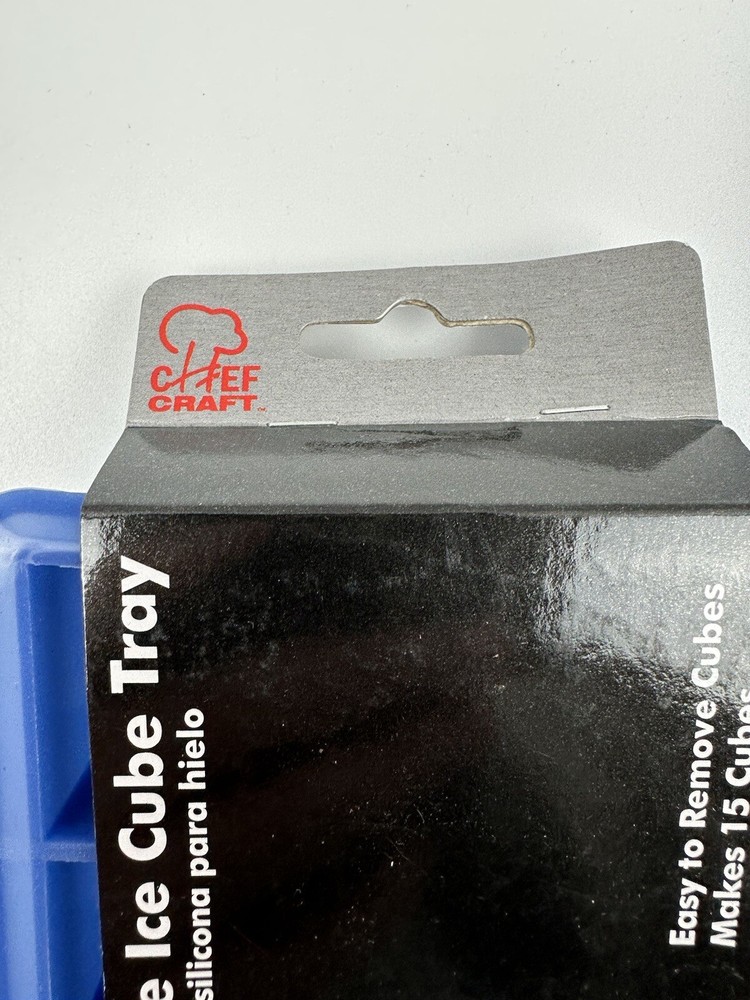 (2) Chef Craft 15-Cube Silicone Ice Cube Tray Easy Remove Cubes