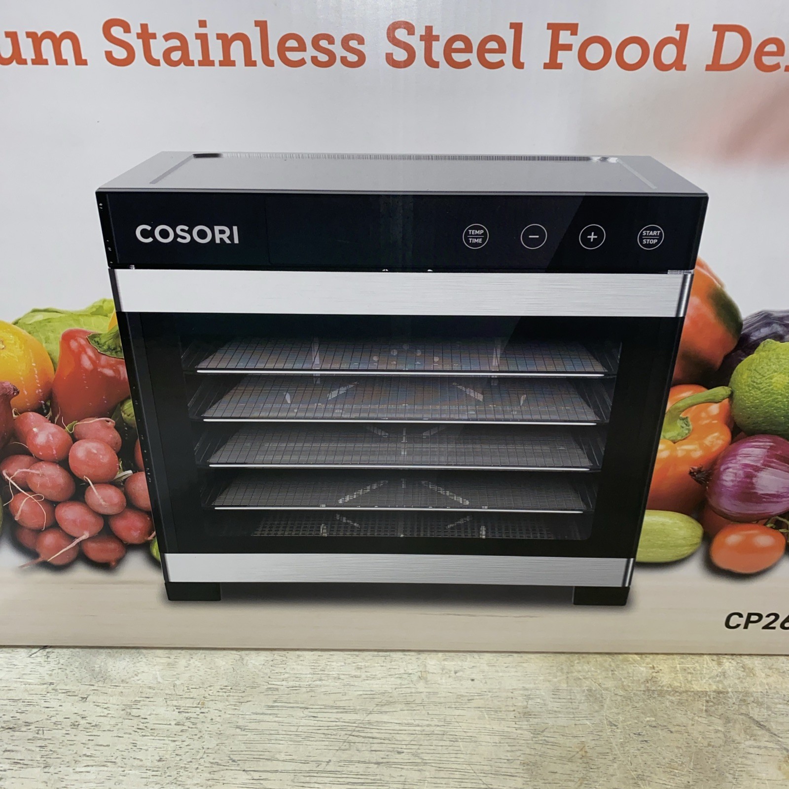 COSORI 600W Food Dehydrator 6.5" Trays Jerky Fruit Meat Dryer 165°F Silver