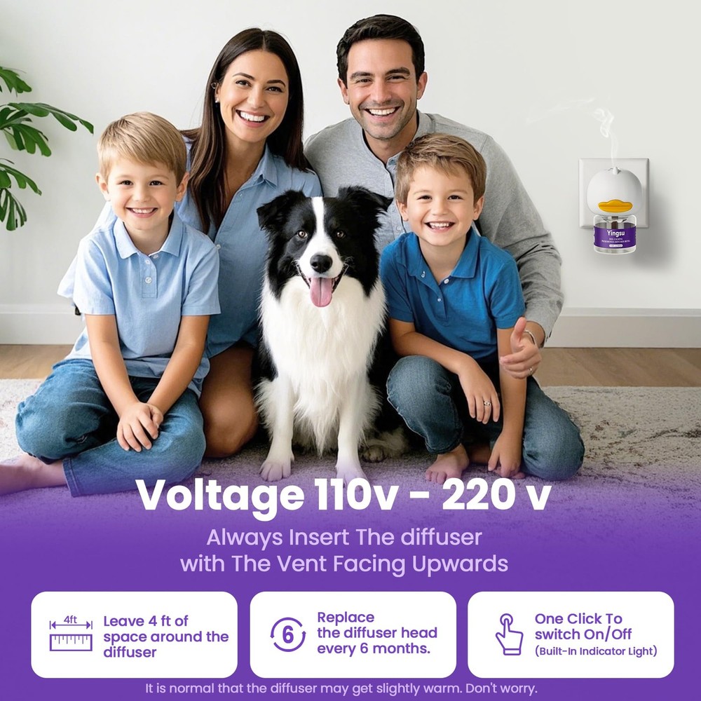 Dog Calming Diffuser, 4 in 1 Puppy Pheromones Calming Diffuser, Relaxing Pher...