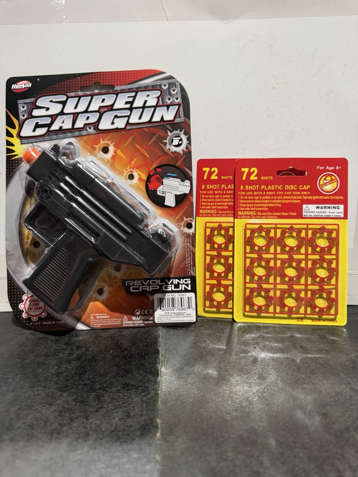 Super Cap Gun Toy Revolving Uzi 8 Shot Comes With 2 Cap Packages 🔥