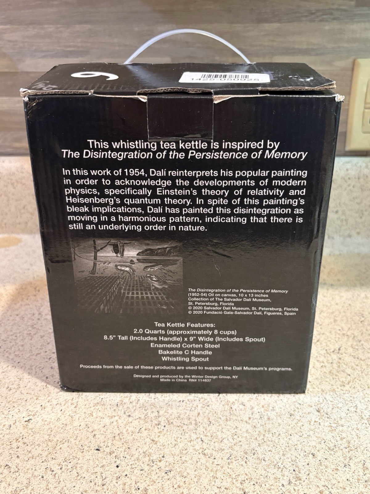 Rare SALVADOR DALI Melting Clock Tea Kettle In Original Box