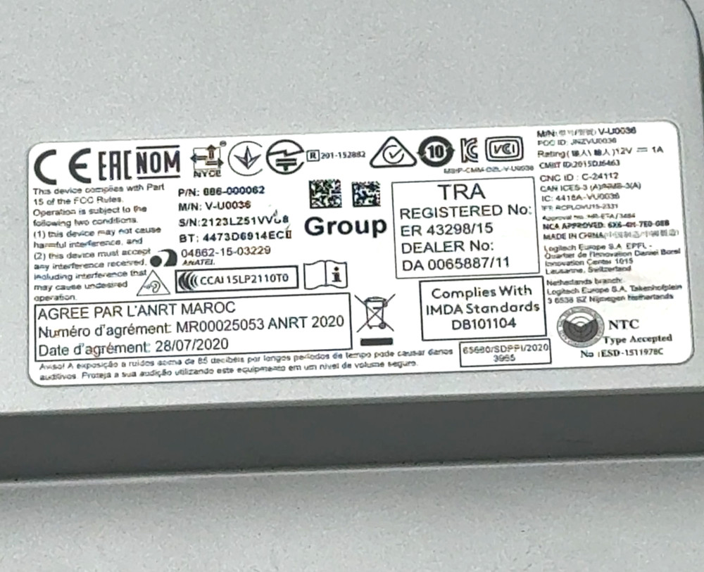 Logitech Group Video Conferencing System Kit 1080P *Missing Pieces*