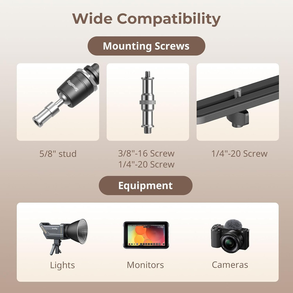 Friction Magic Arm Camera Mount with Super Clamp and Platform, Overhead Camera D