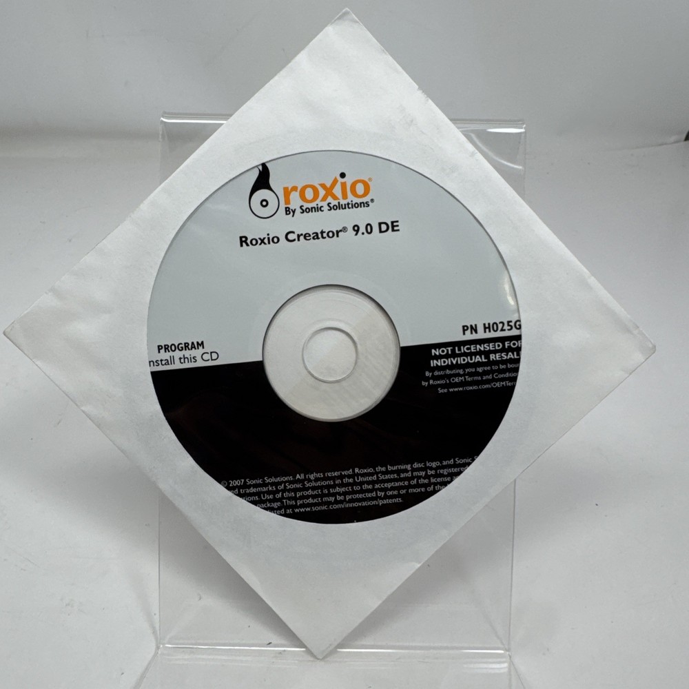 ROXIO CREATOR & MYDVD 9.0 DE (2007 CD) - NEW Sealed