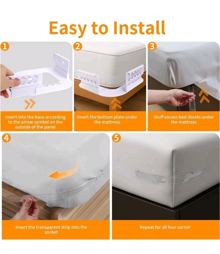 Bed Sheet Holders for Corners, Adjustable Lock Sheet Holders, Fitted Sheet...