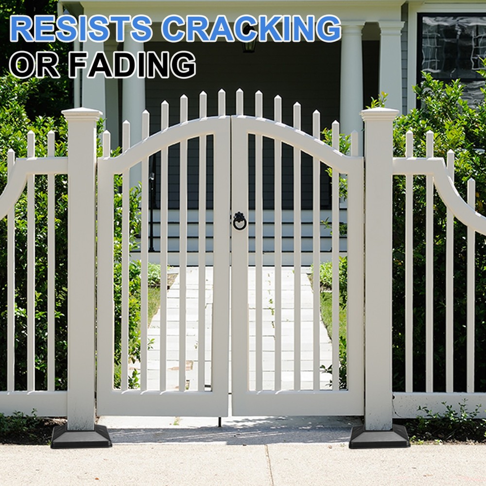 8 Pcs Fence Post Skirt, 1.8 x 1.8 Inch Rectangular Split Style Post Base Cover
