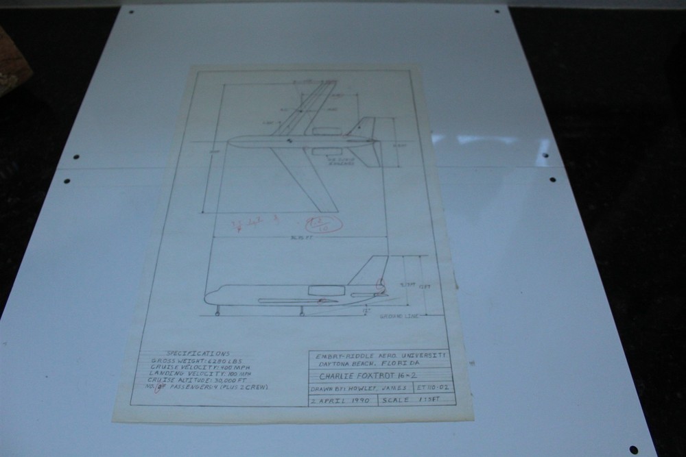 Vintage Drafting Homework 1990 CF16 x 2, 17" x 11" Sheet