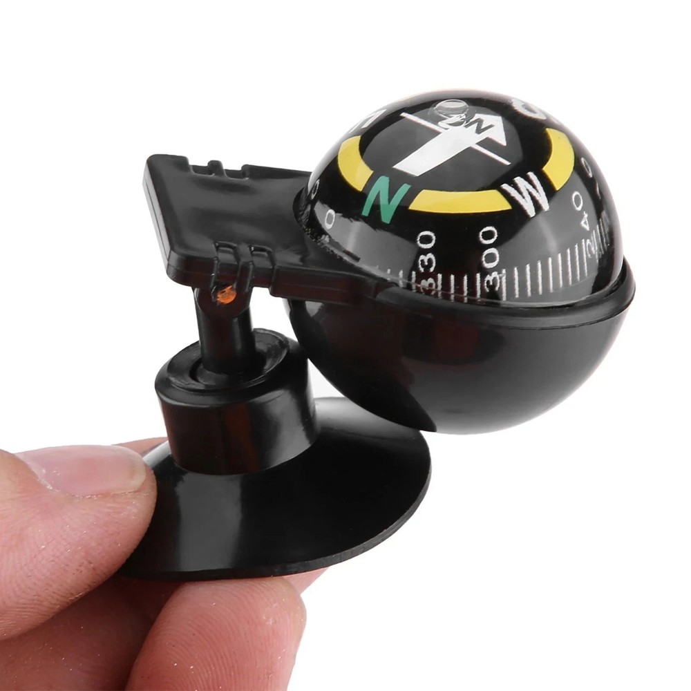 Car Compass Automotive Compass Ball Adjustable Dashboard Mounted for Hiking