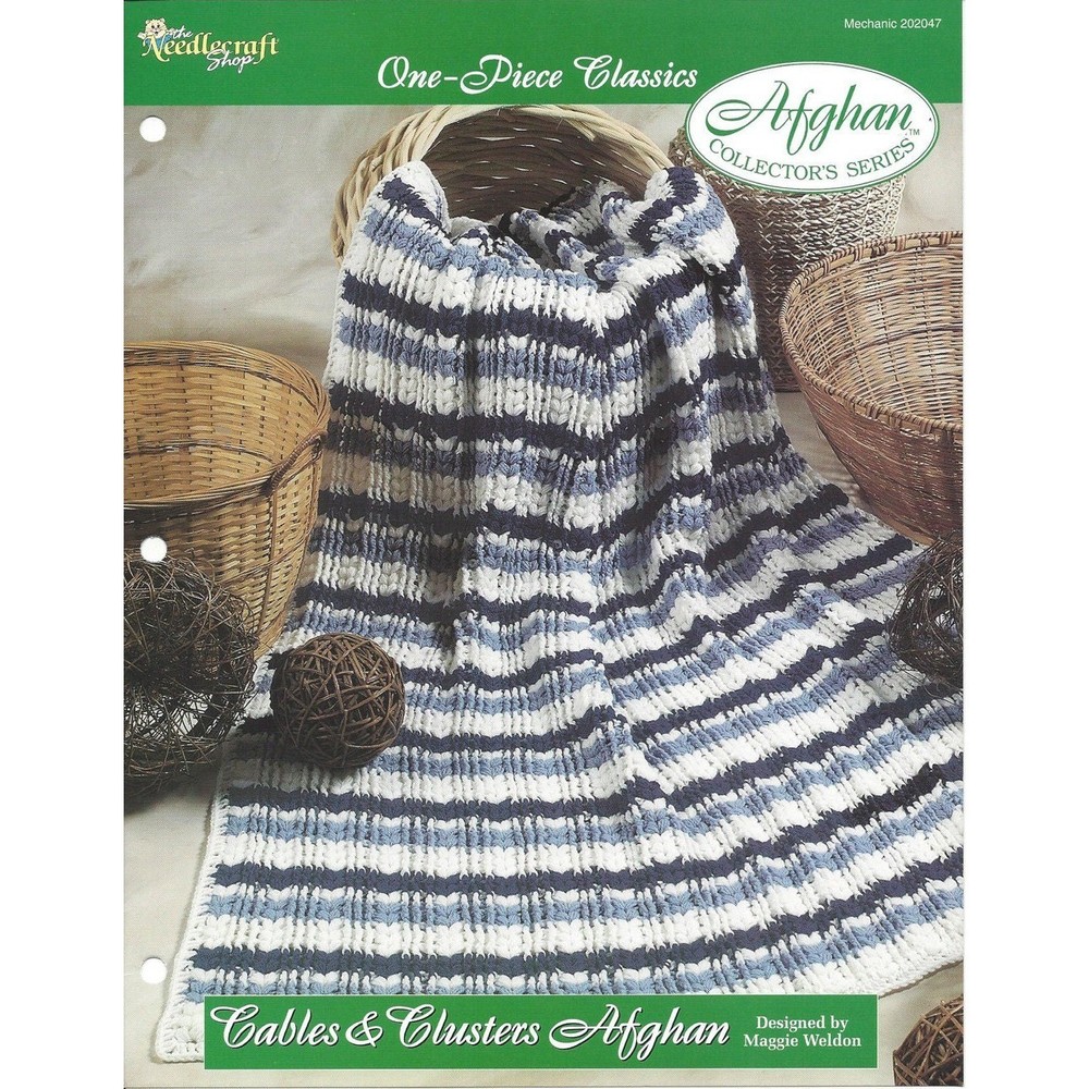 Cables & Clusters Afghan Crochet Pattern The Needlecraft Shop