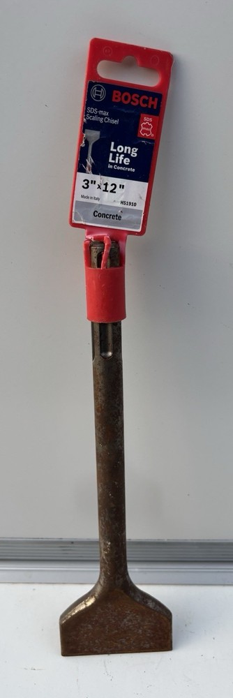Lot of 3 Concrete Chisel (Scaling Chisel, Flat Chisel, Pointed Chisel) See Desc
