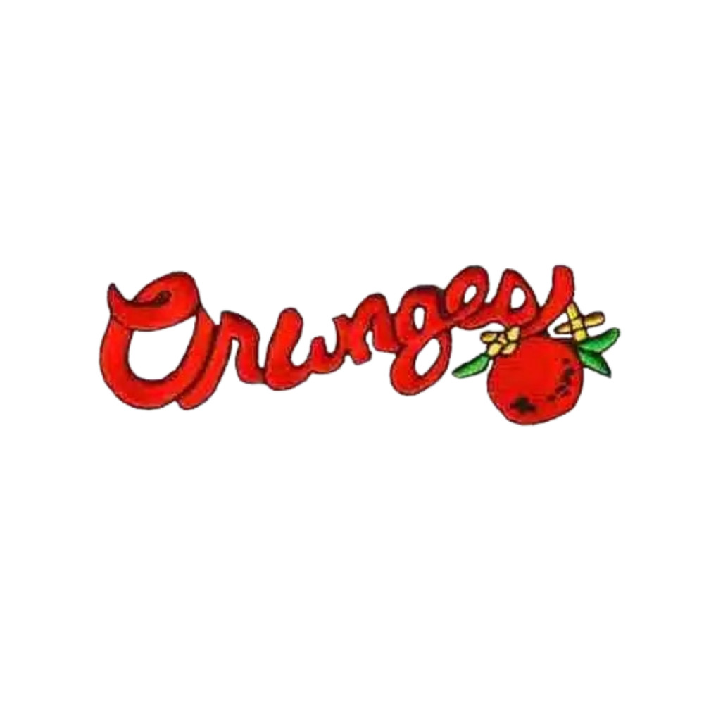 Oranges Script (3-Pack) Iron On Fruit Patch