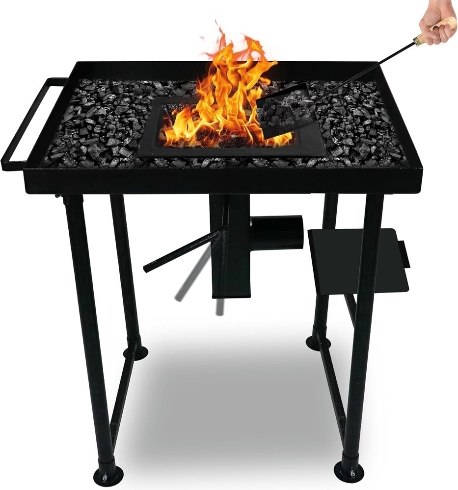 Coal Forge Stand & fire Pot Blacksmith Forge kit- Forge Starter kit Tool kit