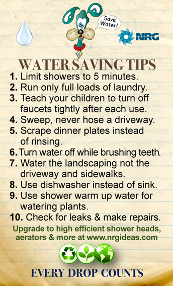 Water Conservation Magnet Top 10 Saving Tips