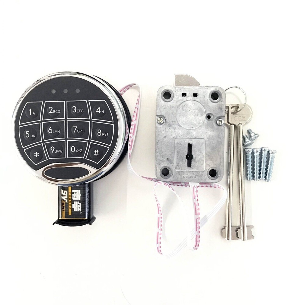 Ambition Electronic Safe Lock Replacement Swing Bolt Lock & 2 Master Keys