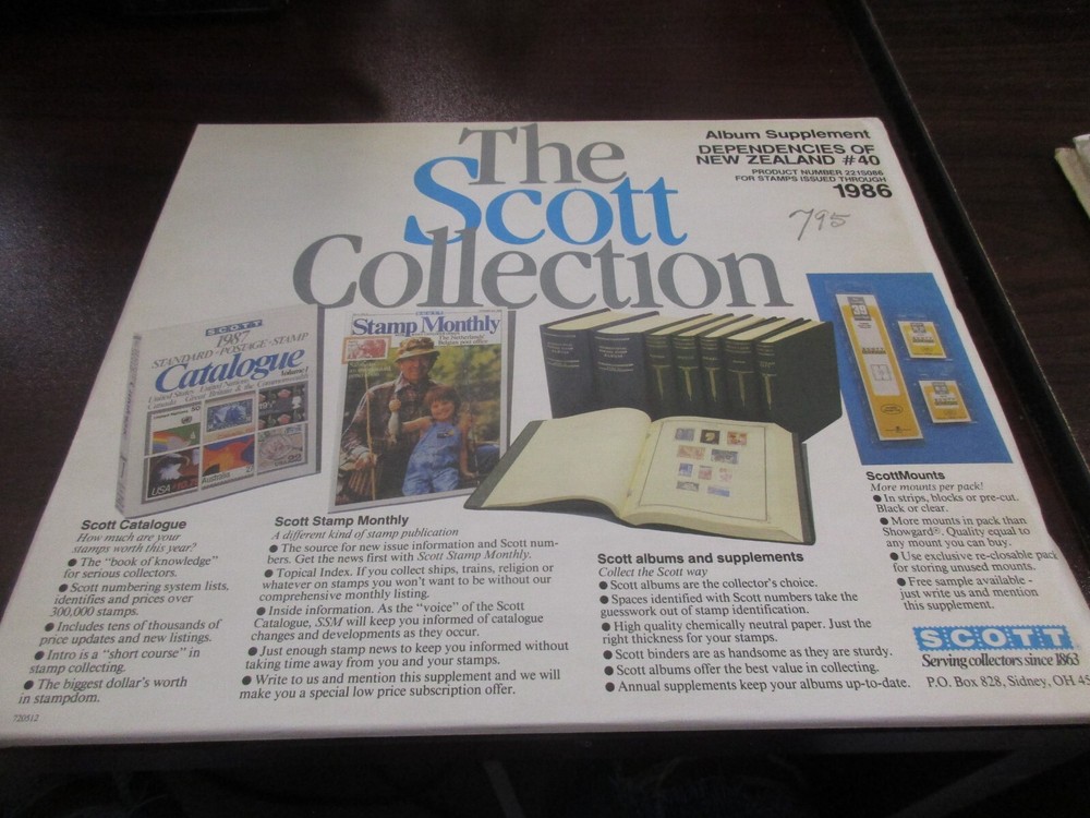 "SCOTT" DEPENDENCIES  OF NEW ZEALAND #40  W/FREE SHIPPING!!!