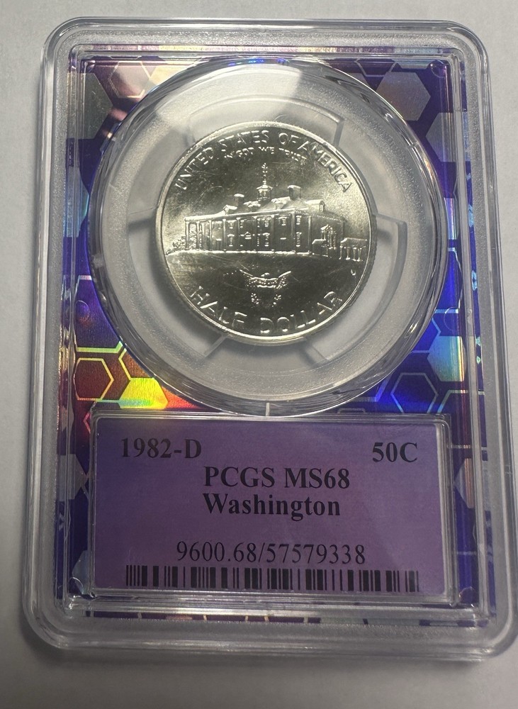 1982-D George Washington Commemorative Silver Half Dollar PCGS MS-68 Trader Bea