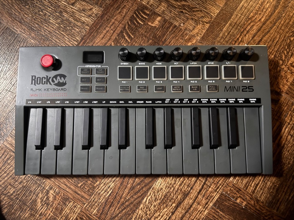 RockJam, Go 25 Key USB and Bluetooth MIDI Keyboard Controller with 8 Backlit