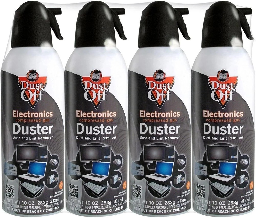 Falcon Dust-Off Compressed Gas Duster 10 oz. 4 Pack – Electronics Cleaner.
