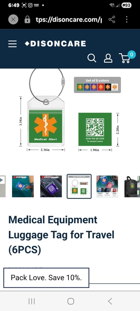 DISONCARE Medical Alert Tags