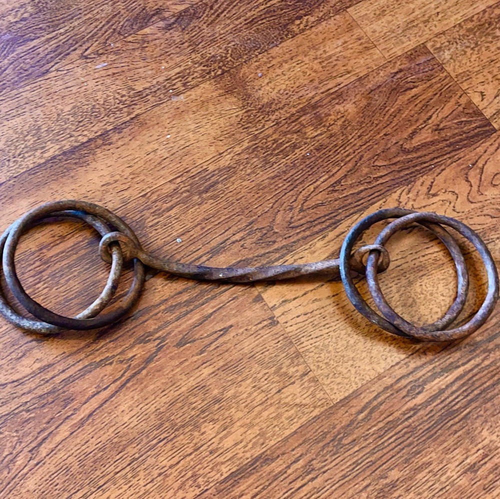 Vintage Double Ring Twisted Snaffle Horse Bit