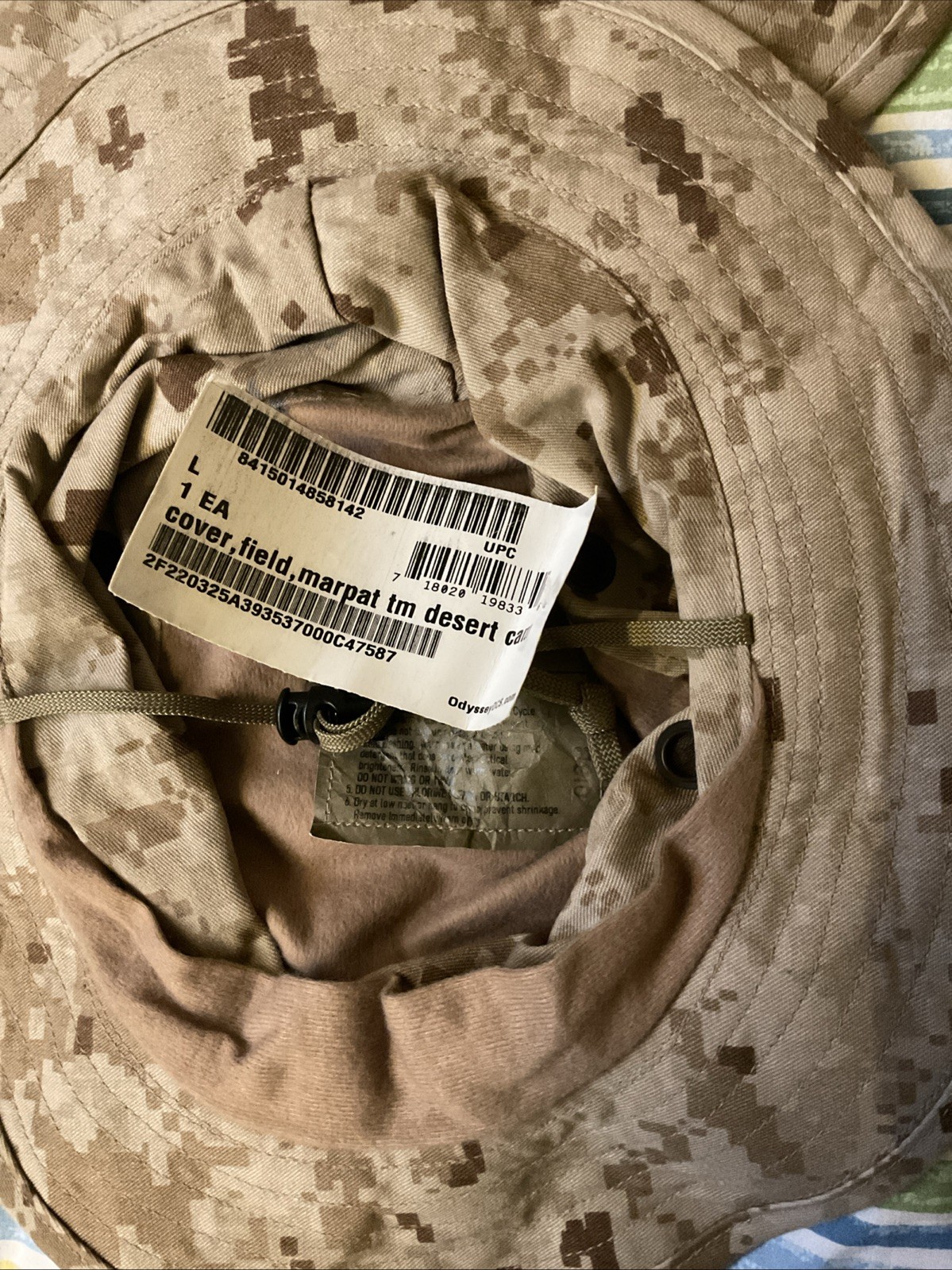 NEW USMC Desert MARPAT Boonie Hat SUN COVER size Large Lot (7)