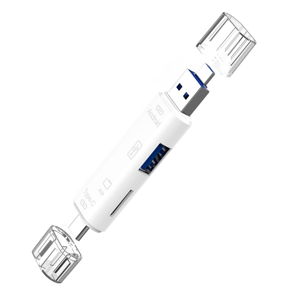 1Pc 5 in 1 USB 3.0 Type C / USB / Micro USB SD TF Memory Card Reader OTG Adapter