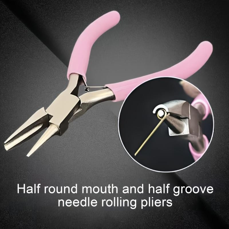 5" Round Concave Pliers – Precision Wire Loop Tool for Jewelry Making & Diy Use