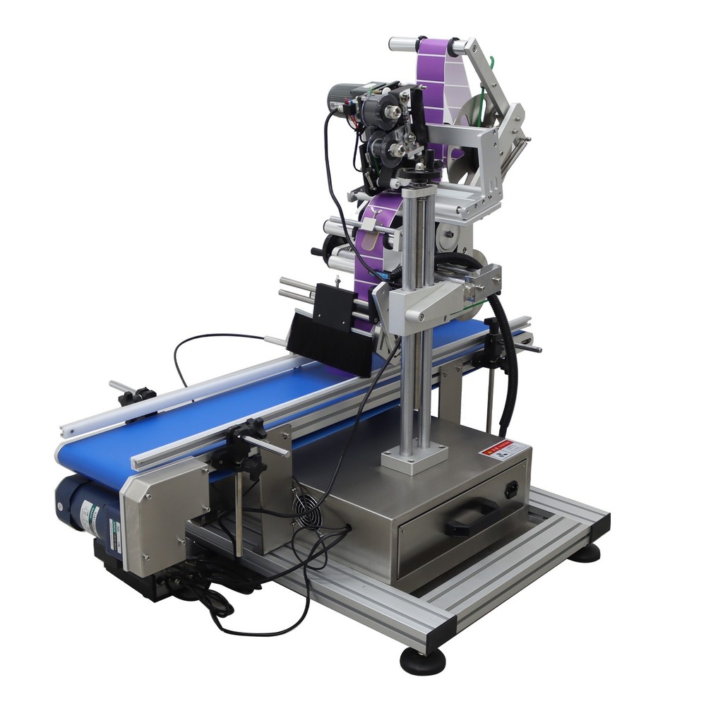 Automatic Desktop Conveyor Table Plate Coding Labeling Machine 25-50PCS/min 800W