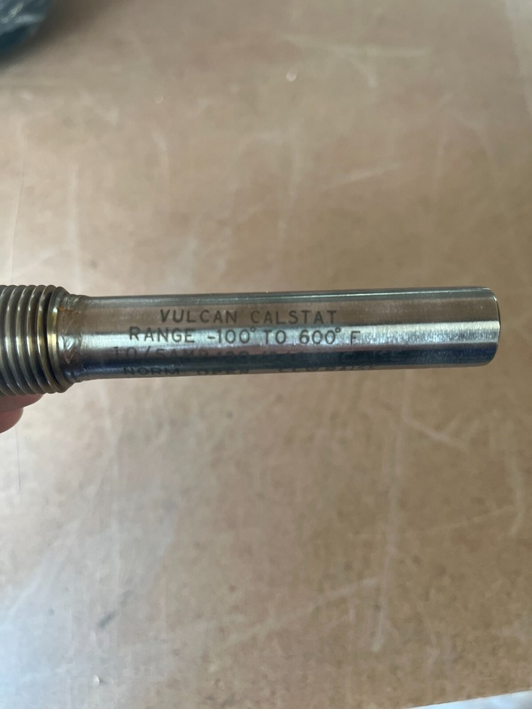 VULCAN 1C2B9 Cal-Stat Tstat, Pipe Thread,3in insertion 2E940