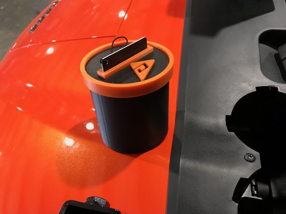 Denago EV key card cup holder 3D printed insert