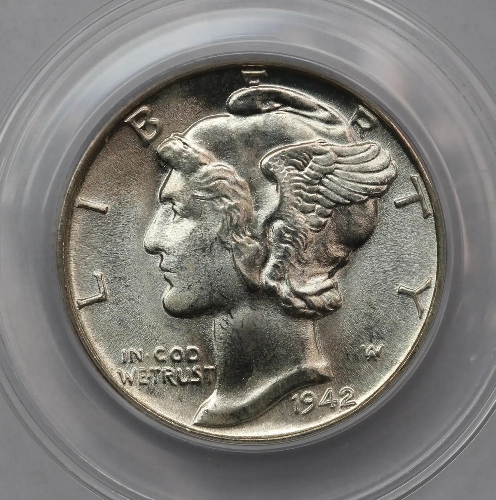 1942-D Mercury Dime PCGS MS65FB OGH