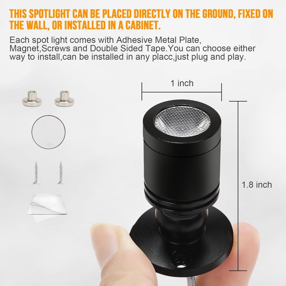 Taysing LED Spot Light Soft White-2 Pack, Pack Push Switch
