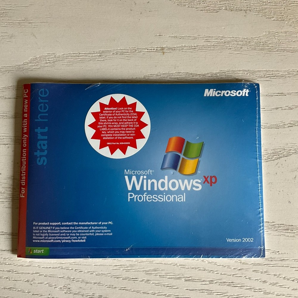 Microsoft Windows XP Professional - Complete Operating System (MS Win Pro) 2002