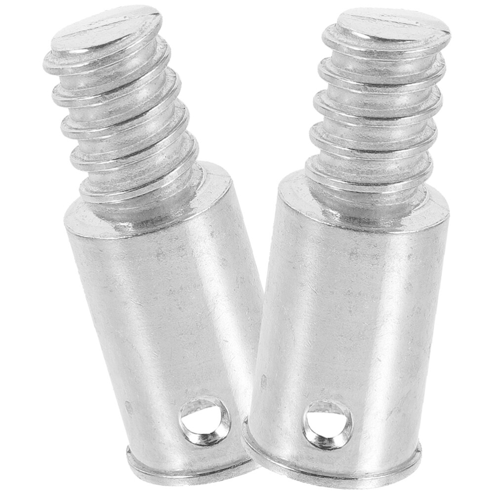 2pcs Broom Extension Pole Adapter Tips Metal Threaded Handle Tips End Adapter
