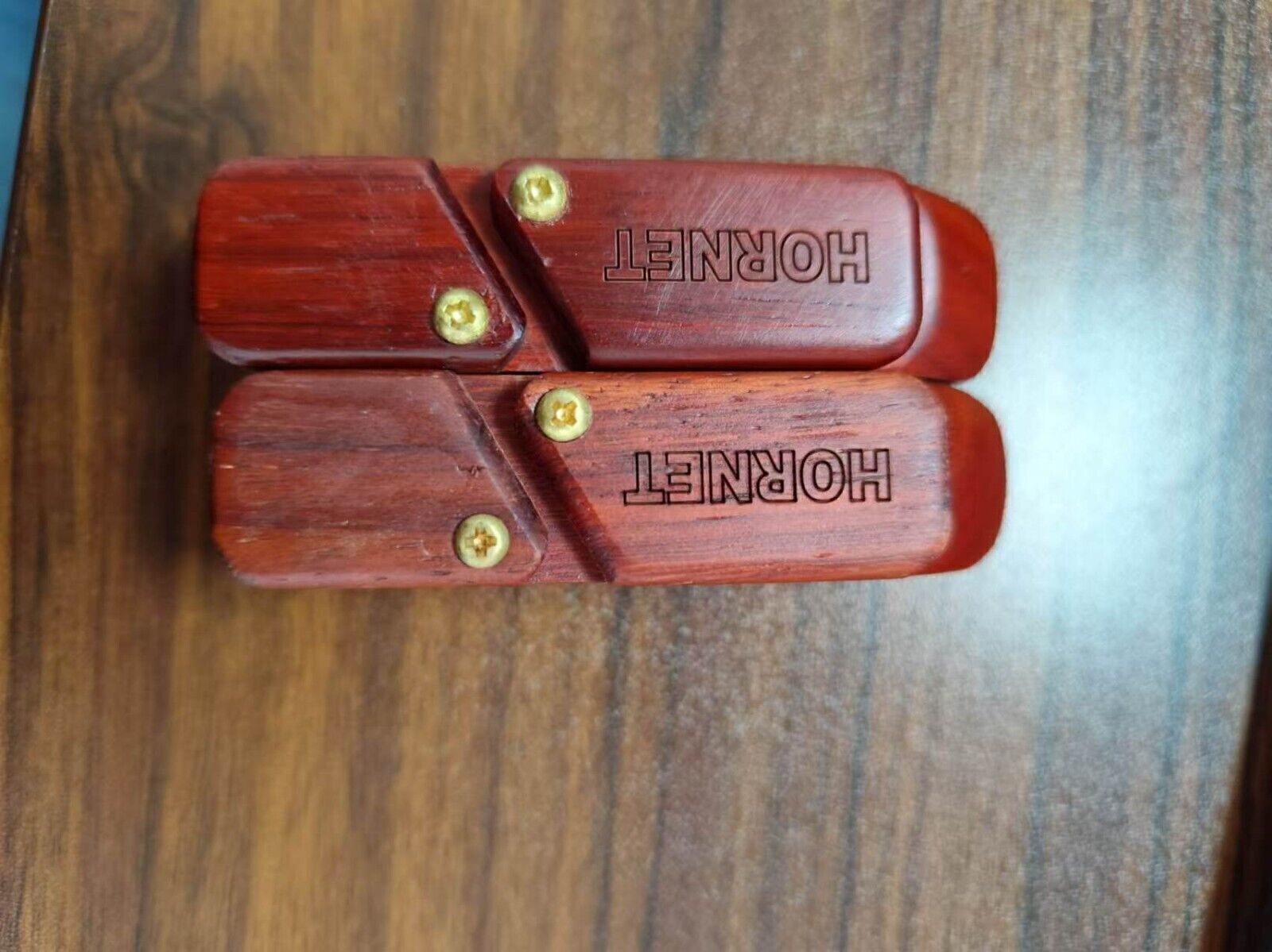 4-Pack Convenient Classic Handmade Wooden Rotary Pipe with Storage Durable