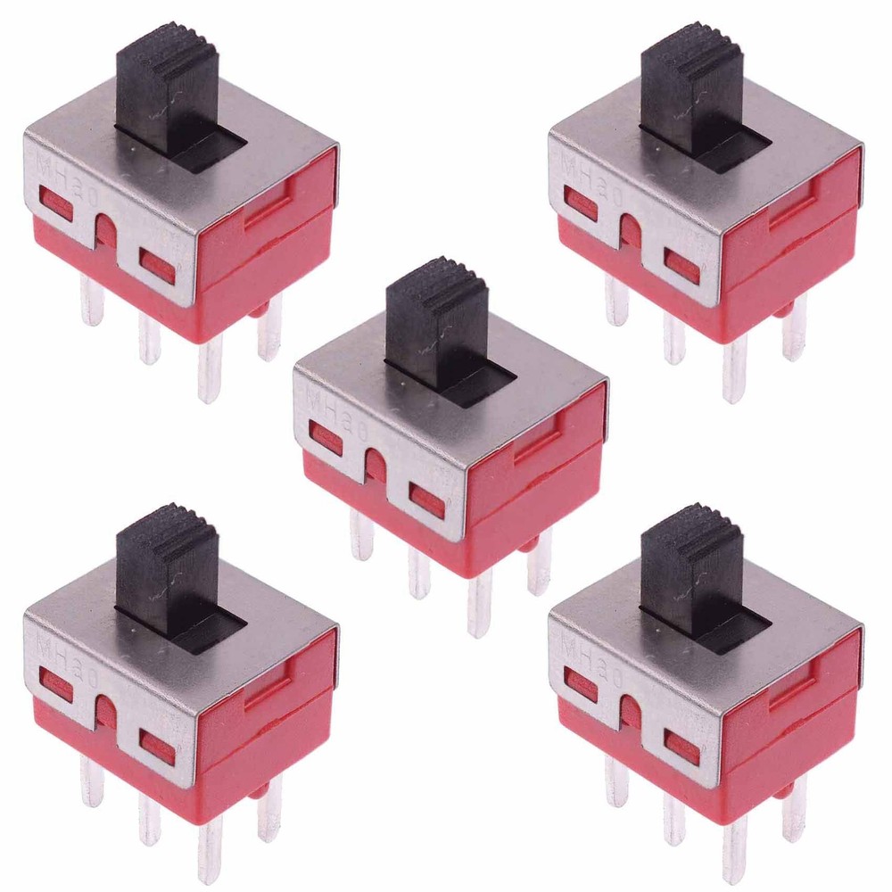 5 x On-On Mini PCB Slide Switch DPDT 5A