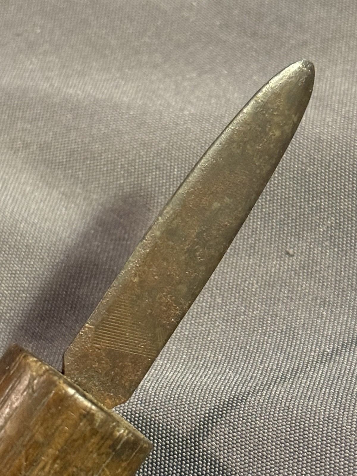 Antique Folk Art Rat Tail File Forged Knife Shank yankee ingenuity