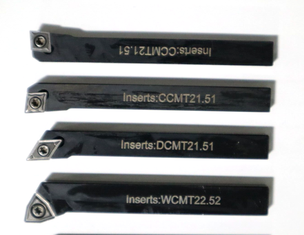 7 PC SET, 1/4" INDEXABLE TURNING TOOLS W/ CARBIDE INSERTS INSTALLED XS065