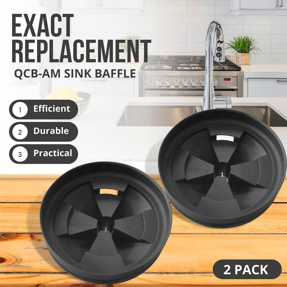 (2-Pack) Garbage Disposal Rubber Drain Insert - 3 3/8" Garbage Disposal Splash G