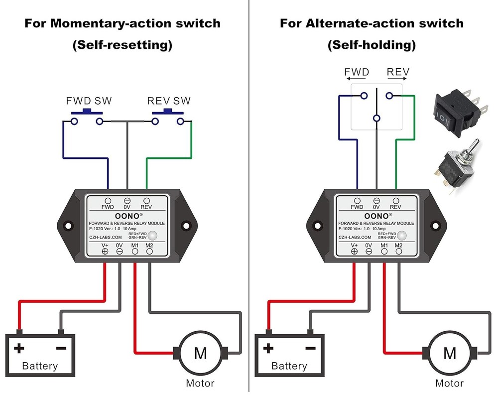 Forward and Reverse Relay Module for Motor/Linear Actuator, Reversing Relay M...