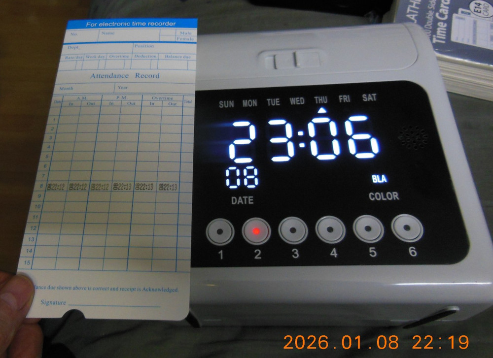 Time Clock with Passcode, Auto-Align Time Clocks for Small Business