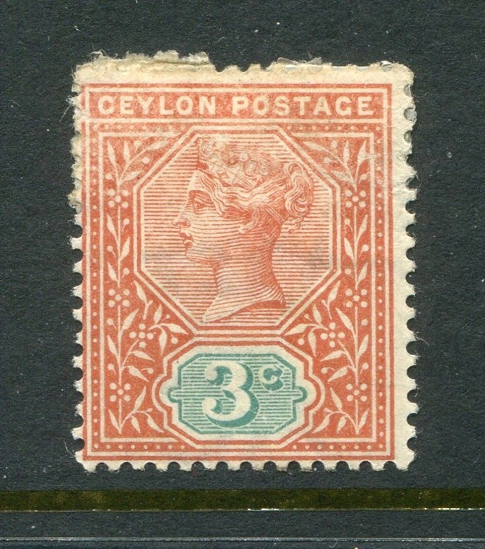 Ceylon #132 Victoria 3 C. [Mint Hinged]